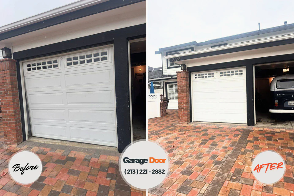 Before and after: garage door repair Payson, AZ